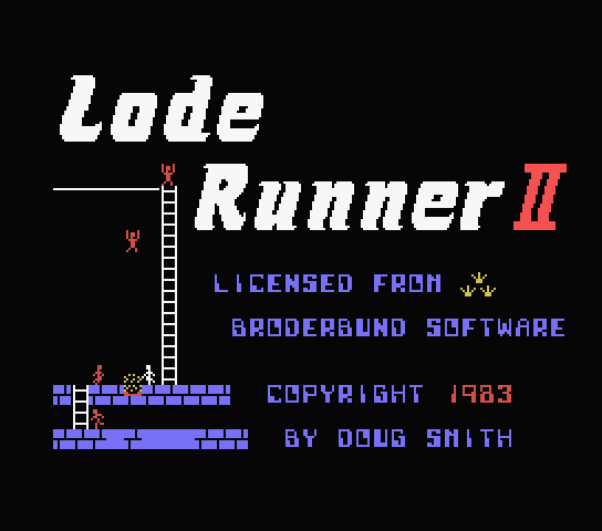Lode Runner 2 title screen for MSX